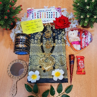 Picture of Tangail Summer Katan Saree Combo Gift Pack for women