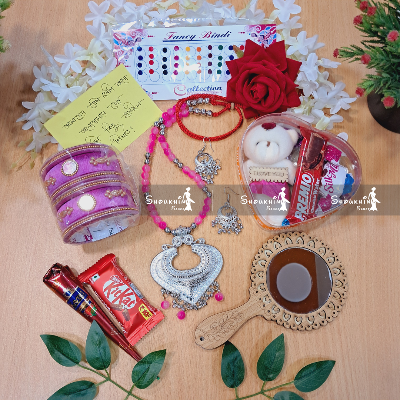 Picture of Exclusive Fashionable Saree Combo Set For Women Silk Katan Saree Combo Gift Set For Girls