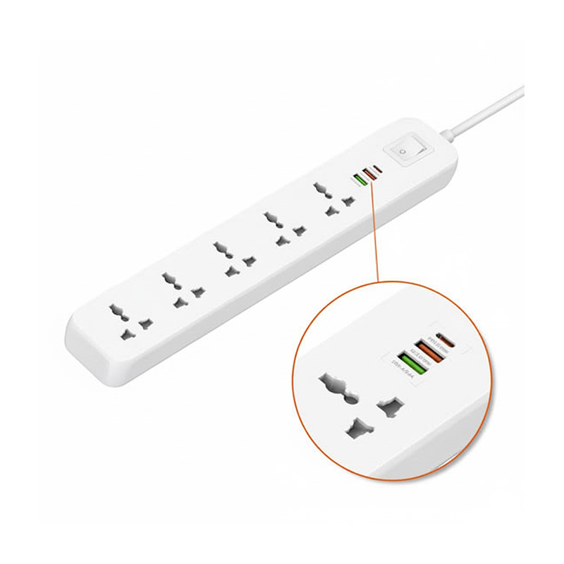 Picture of LDNIO SC5319 Power Strip With USB Charge Ports Universal Travel Adapter 2 Meter Extension Cord Power Socket Plug Adapter