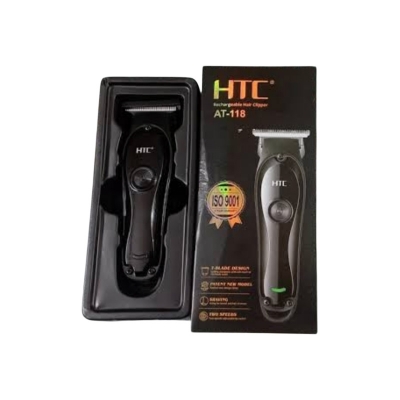 Picture of HTC AT 118 Zero Cutting Type-C Charge Portable With Smart Size Lithium Battery Strong Power For Outline Use Hair Trimmer