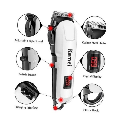 Picture of Kemei km-809A Digital Rechargeable Electric Hair Cut Trimmer