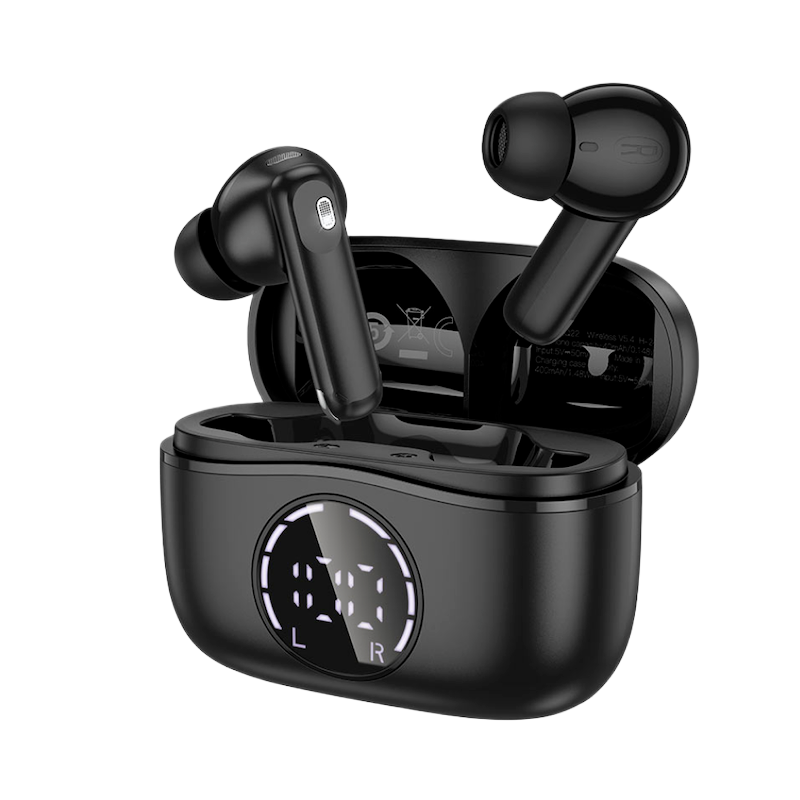 Picture of Hoco EQ22 Singer ANC+ENC True Wireless Earbuds | Bluetooth 5.4 | 13 mm Drivers | 7 H Playback (6 H ANC) | 400 mAh LED Display Case | Touch Controls | IPX5 Sweat‑Resistant | Type‑C Charging