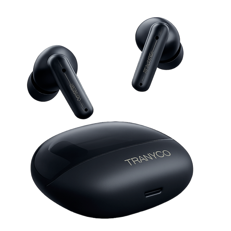 Picture of Tranyoo T‑M25 TWS Bluetooth Earbuds | Bluetooth 5.3 | 25 mAh Pods & 250 mAh Case | Smart Touch Control | Hi‑Fi Bass | Low‑Latency Earphones