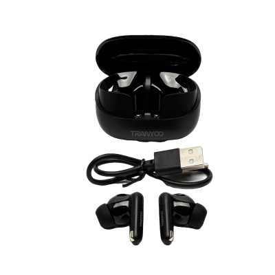 Picture of TRANYOO T‑M26 TWS | Bluetooth 5.3 | IPX5 Waterproof | Touch Control | Noise Reduction Mic | 20 h Playtime | Bangladeshi Affordable Wireless Earbuds