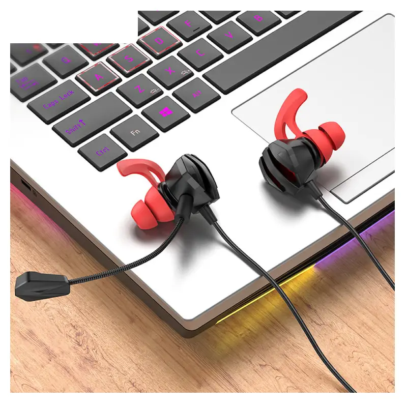 Picture of Hoco | M105 Gaming Earphones | 10 mm Driver | 3.5 mm AUX In‑Ear with Detachable Mic & Volume Control | Ergonomic Ear‑Hook Design
