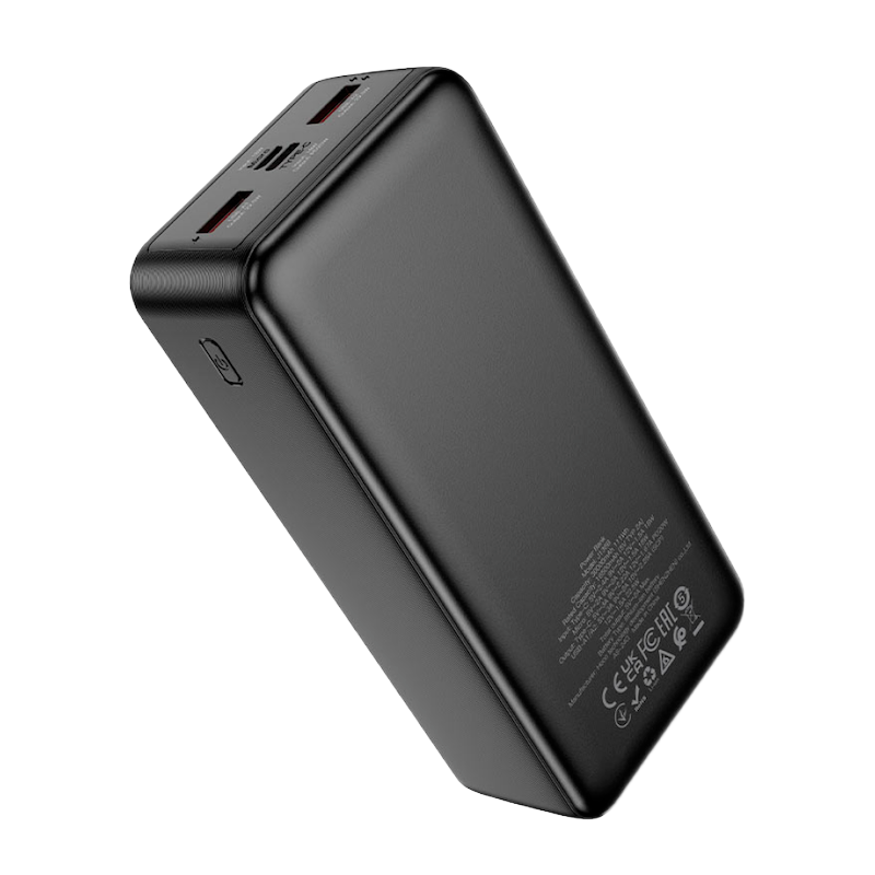 Picture of HOCO | J136B Sirui 30000mAh Power Bank | 22.5W Fast Charge + PD 20W | 3 Outputs (USB-A×2 22.5W, Type-C 20W) | Dual Input (Type-C/Micro 18W) | LED Digital Display | QC3.0/SCP/FCP/AFC | For Android & iPhone