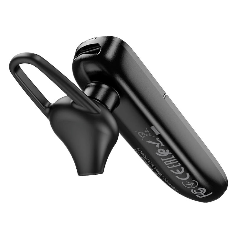 Picture of BOROFONE | BC36 “Lucky” Mono Bluetooth Headset | Bluetooth 5.0 (JL AC6963) | 6h Talk/Music, 180h Standby | 70mAh, ~1h Charge | Lightweight 7g, 62×14×21mm | Voice Prompts, MFB Control | For Android & iPhone.