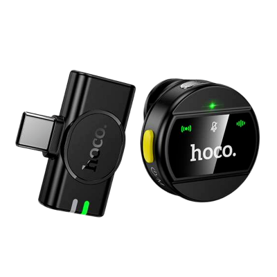 Picture of HOCO | L21 “Charm” Wireless Lavalier Microphone | Type-C or Lightning Receiver | Omnidirectional Electret, ENC Noise Reduction | Clip-On, Plug & Play | For Android & iPhone