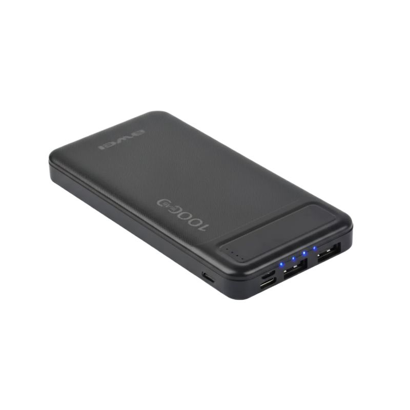 Picture of AWEI | P5K 10000mAh Power Bank | Dual USB 5V/2.1A (10.5W) Output | Dual Input Type-C & Micro 5V/2.1A | Li-Polymer | Slim & Lightweight Portable Charger | For Android & iPhone.