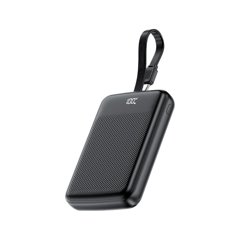 Picture of ACEFAST | M13 PD22.5W 10000mAh Power Bank with Built-in USB-C Cable | 22.5W USB-C & USB-A Fast Charge | PD3.0/PPS/QC4+ | LED Digital Display | 18W USB-C Input | 106×68.5×19mm, 185g | For Android & iPhone.