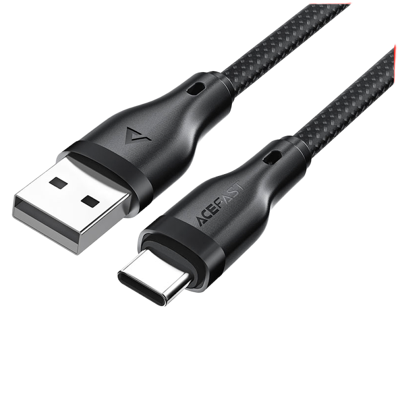 Picture of ACEFAST | C18-04 | USB-A to USB-C Charging & Data Cable | 3A Fast Charge | 1.2m Nylon-Braided | Durable TPE Connectors | Type-A to Type-C for Android, iPhone 15 Series & USB-C Devices