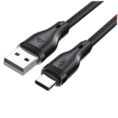 Picture of ACEFAST | C18-04 | USB-A to USB-C Charging & Data Cable | 3A Fast Charge | 1.2m Nylon-Braided | Durable TPE Connectors | Type-A to Type-C for Android, iPhone 15 Series & USB-C Devices