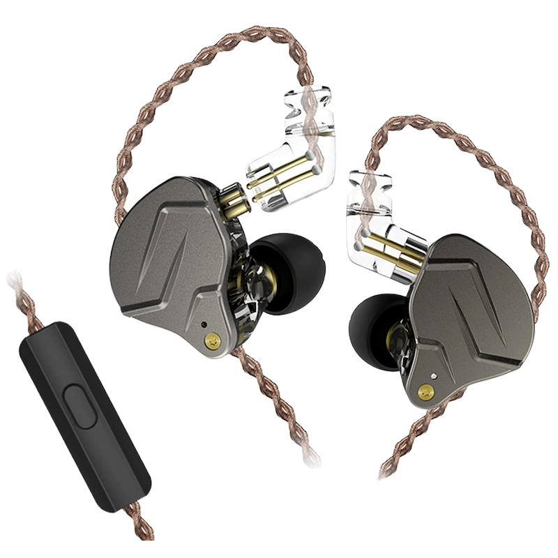 Picture of KZ | ZSN Pro | Hybrid 1BA+1DD Wired In-Ear Monitor (IEM) | Detachable 0.75mm 2-Pin Cable, 3.5mm Plug | In-Line Mic & Control | 24Ω, 112dB, 7–40kHz | Zinc-Alloy Faceplate, Hi-Fi Bass Earphones.
