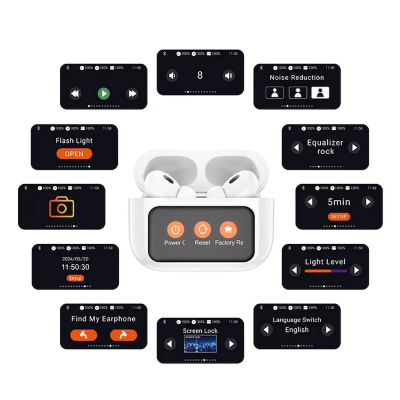 Picture of Hoco EW72 ANC True Wireless Earbuds | Bluetooth 5.4 | 360 mAh Charging Case with HD Touch Display | 13 mm Drivers | Transparency Mode | IPX5 Sweat Resistant | Voice Assistant Support