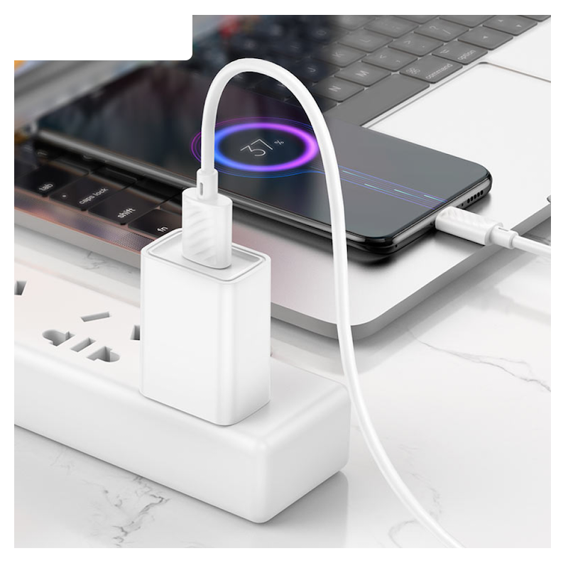 Picture of Hoco X88 USB‑A → Micro‑USB Cable | 1 m Fast Charging & Data Sync | 2.4 A High‑Current | 4‑Core OFC 3.2 mm | PVC Jacket & Connectors | Lightweight 22 g | Android, Tablet Compatibility