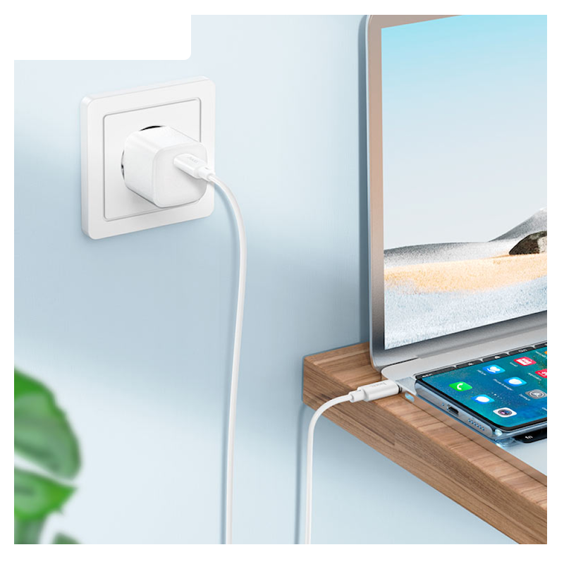 Picture of Hoco X88 Type‑C to Type‑C Fast Charging & Data Cable | 1 m PVC‑Sheathed | PD 60 W (20 V/3 A) | 3 A Compatible with Laptops, Phones, Tablets | Durable & Lightweight