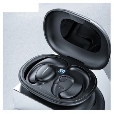 Picture of Awei | T80 Air OWS Open-Ear Wireless Earbuds | Bluetooth 5.3 (Jieli AD6973D4) | 10h Play, 9h Talk | 16mm Driver | 450mAh Case, 110mAh Buds | IPX6, Type-C, LED Display | For Android & iPhone.