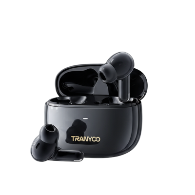Picture of TRANYOO | T-M2 ANC+ENC TWS Wireless Earbuds | Bluetooth 5.4 (JL7006F8) | 7h Playtime, 250mAh Case | Low-Latency Game Mode | IPX4 Water Resistant | Type-C Charging | For Android & iPhone.
