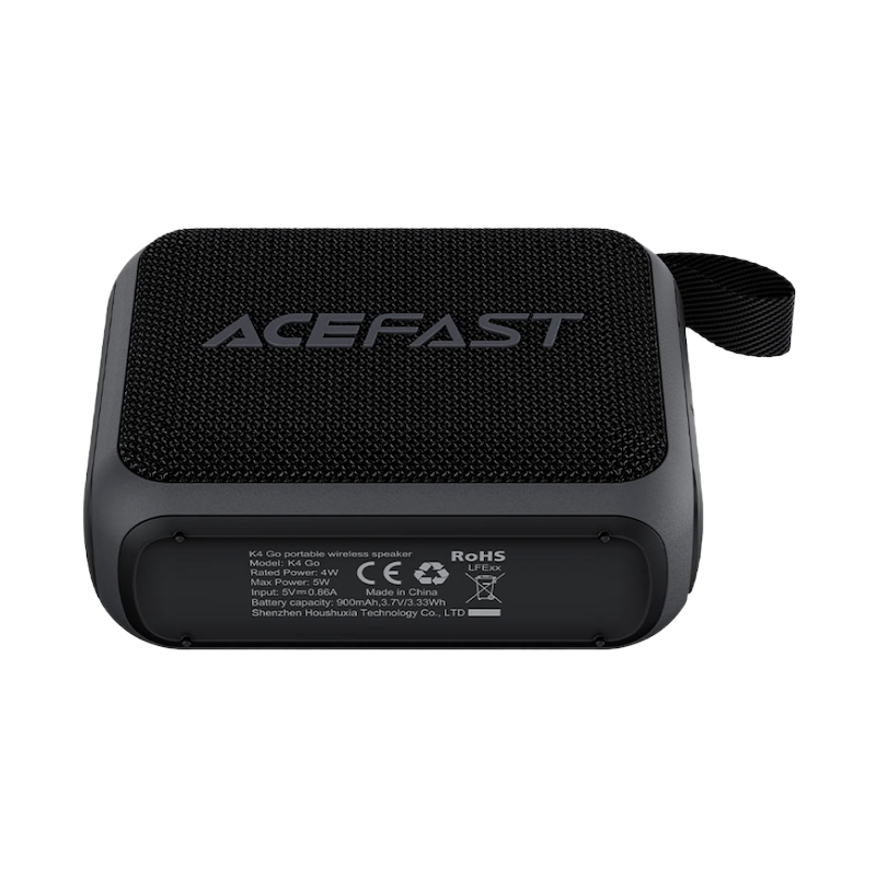 Picture of ACEFAST | K4 Go Portable Bluetooth Speaker | 5W Output, 45mm Driver + Passive Bass Diaphragm | Bluetooth 5.4 (AC6956C8x) | 900mAh ≈8h Playtime | IPX7 Waterproof, TWS Pairing, USB-C Fast Charge | 100×40×78mm, 200g