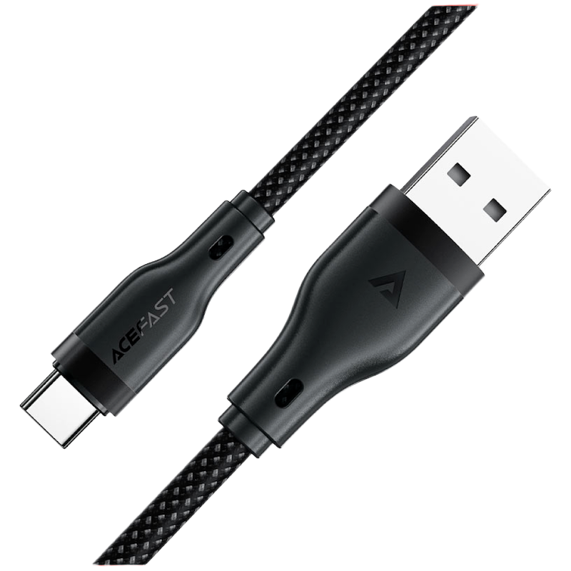 Picture of ACEFAST | C18-04 | USB-A to USB-C Charging & Data Cable | 3A Fast Charge | 1.2m Nylon-Braided | Durable TPE Connectors | Type-A to Type-C for Android, iPhone 15 Series & USB-C Devices