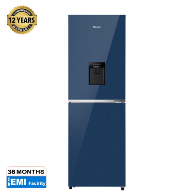 Picture of Hisense 270L BMF Inverter Glass Door with Dispenser Refrigerator RB1G266NMRB Royal Blue
