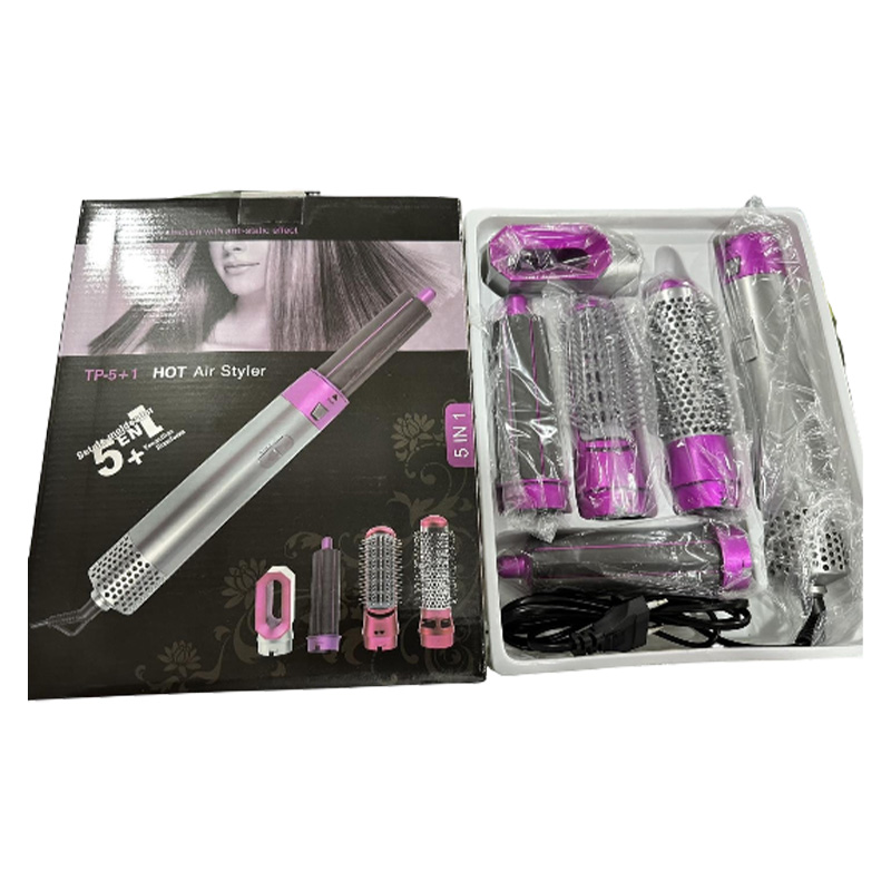 Picture of 5 in 1 Hot Air Styler Hair Dryer Comb Multifunctional Styling Tool for Curly Hair machine for Straightening Curling Drying Combing Scalp Massage Styling