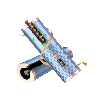 Picture of Automatic Curling Iron, Cordless Hair Curler, Auto Rotating Ceramic Hair Wand Curler w/ 6 Temp & Timer, Anti-Scald & Anti-Tangle, Portable Rechargeable Hair Curlers, Fast-Heating Hair Styling Tool