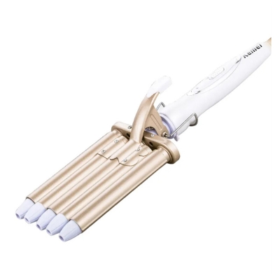 Picture of Kemei KM-1110 Hot Selling Household five Barrels ceramic heating curling iron Rapid heating up professional big wave Hair Curler