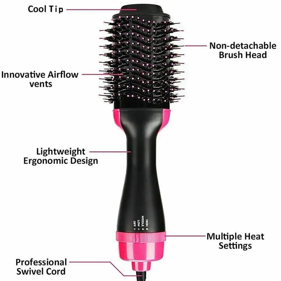 Picture of One Step Hot Air Brush 3-in-1 Hair Volumizer, Hair Dryer, Hair Straightener