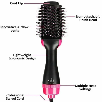 Picture of One Step Hot Air Brush 3-in-1 Hair Volumizer, Hair Dryer, Hair Straightener