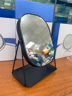 Picture of Luxury Stainless Steel Adjustable Vanity Mirror: Dual Magnification - 1x Normal & 3x Zoom, Matte Finish SKU-859