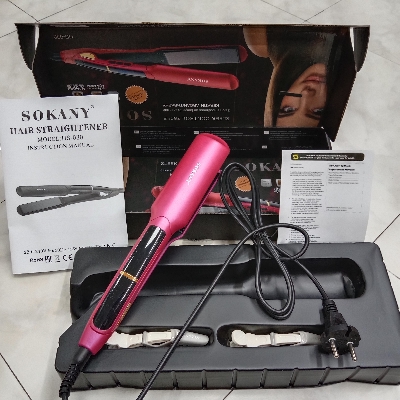 Picture of SLEEK CONTROL 750° F Salon smoothiess on longer thicker hair KERATIN ARGAN/THRAPHY SOKANY Hair Straightener HS-030 SOKANY 220V 50/60HZ 45W