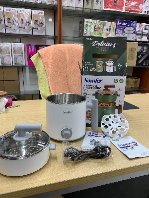 Picture of Sonifer  New Generation of Appliances  Multifunctional ELECTRIC COOKER  SF-1505  0.5L  Stew/boil  Stir fry  Fried  Soup/porridge  Shabu hot pot  1.2L  Sonifer  EGG COOKER  600W  2 GEARS  304 STAINLESS STEEL