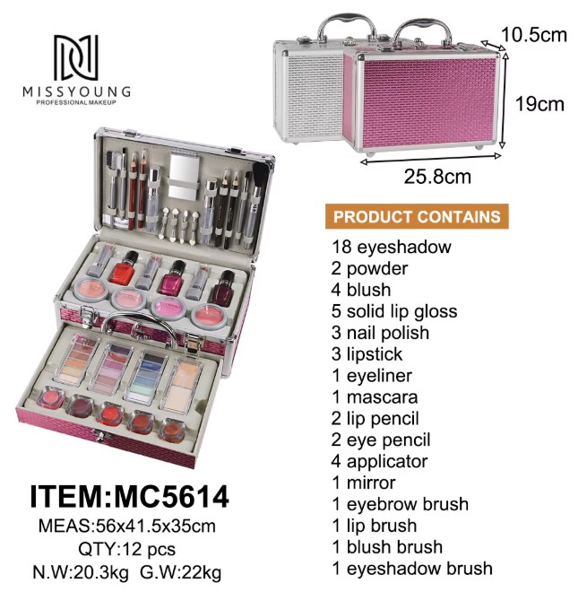 Picture of Miss Young Makeup Sets Professional Full Kit Cosmetics Set Box Makeup Gift Make up Kit MC5614
