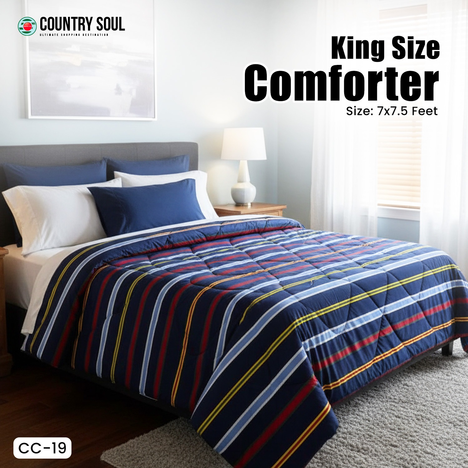 Picture of Country Soul Chinise Microfiber King Size Comforter 7 Feet By 7.5 Feet Super Soft