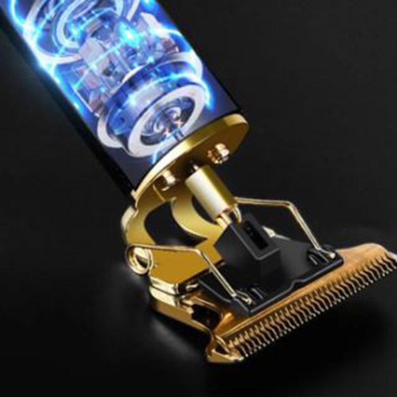 Picture of T9 Vintage Double battery with Rechargeable Hair Clipper Trimmer metal body For Men and Women