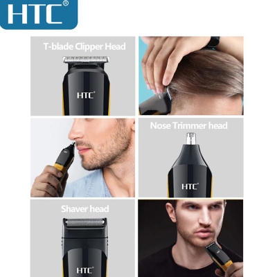 Picture of HTC AT-1322 Professional Clipper Trimmer Shaver 3 in 1 mens grooming care kit Rechargeable hair clipper Hair Trimmer.