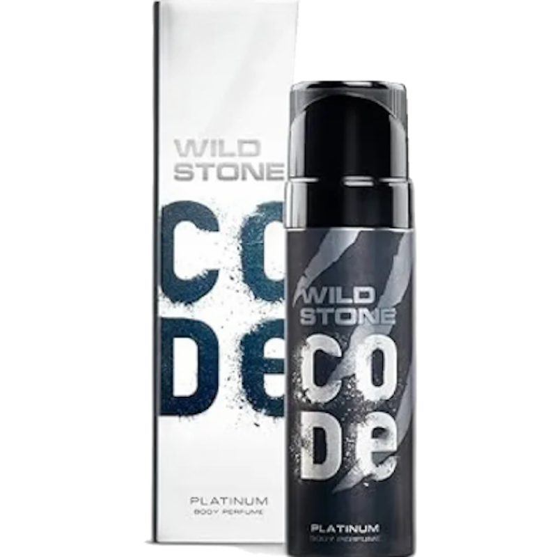 Picture of Wild Stone - Code Platinum No Gas Body Perfume For Men, Long Lasting Intense Fragrance, 120ml