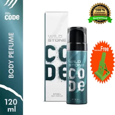 Picture of Wild Stone - Code Steel No Gas Body Perfume For Men, Long Lasting Masculine Fragrance - 120ml