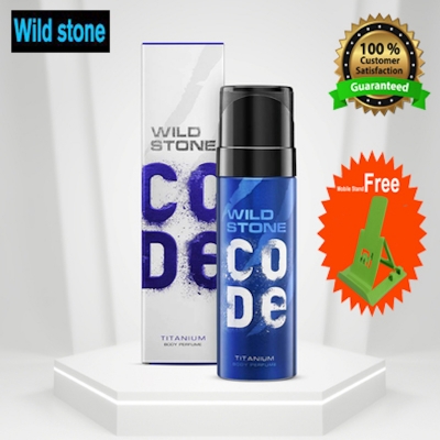 Picture of Wild Stone - Code Titanium No Gas Body Perfume For Men, Long Lasting Intense Fragrance - 120ml