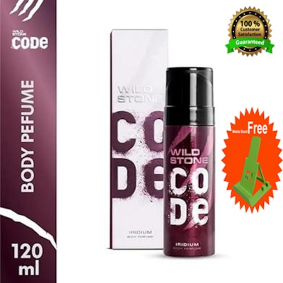 Picture of Wild Stone - Code Iridium No Gas Body Perfume For Men, Long Lasting Intense Fragrance - 120ml