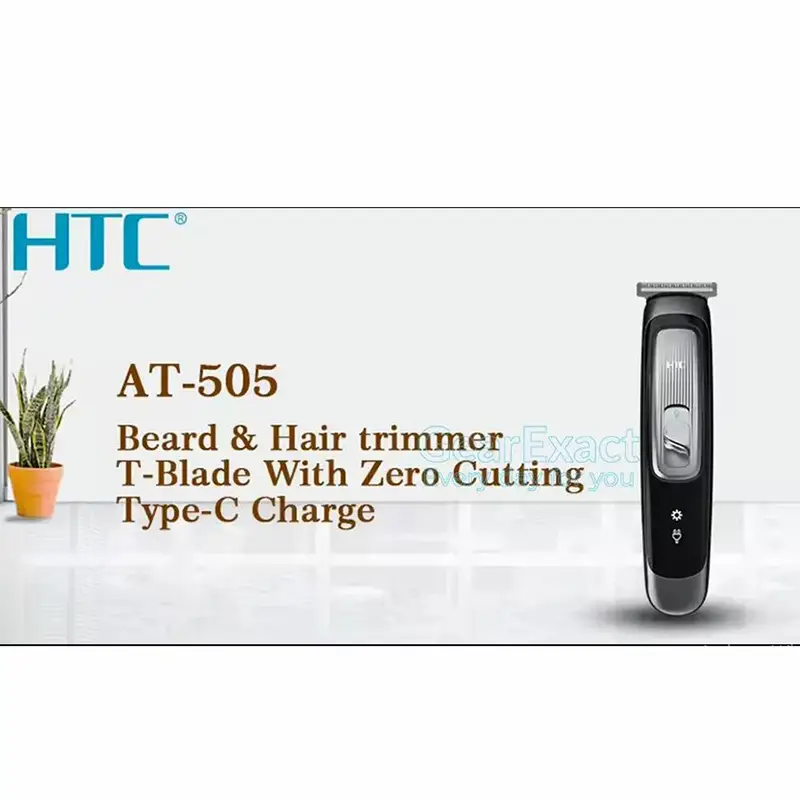 Picture of HTC AT-505 zero cutting Men Hair Trimmer USB Charge Hair Clippers Beard Trimmer Professional.