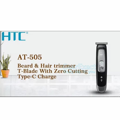 Picture of HTC AT-505 zero cutting Men Hair Trimmer USB Charge Hair Clippers Beard Trimmer Professional.