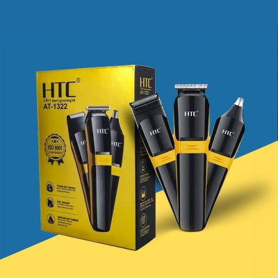 Picture of HTC AT-1322 Professional Clipper Trimmer Shaver 3 in 1 mens grooming care kit Rechargeable hair clipper Hair Trimmer.