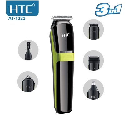 Picture of HTC AT-1322 Professional Clipper Trimmer Shaver 3 in 1 mens grooming care kit Rechargeable hair clipper Hair Trimmer.
