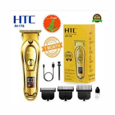 Picture of HTC AT-176/179 Professional Men's Hair Trimmer and Beard Trimmer for Hair Removal, Face, Head and Body Hair, LED Display, Hair Trimmer with Ultra Sharp Blades, Gift Man
