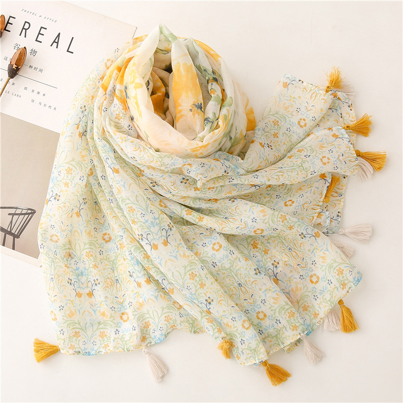 Picture of Chinese Floral Printed Chiffon Fabric Orna new collection