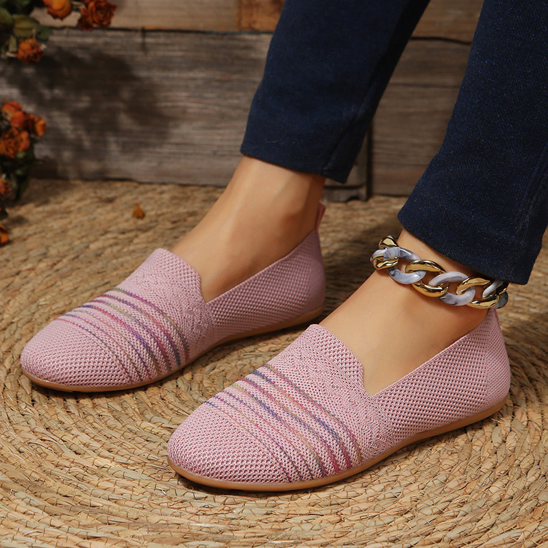 Picture of Japanese and Korean Trendy Knit Casual Flat Shoes for Women's
