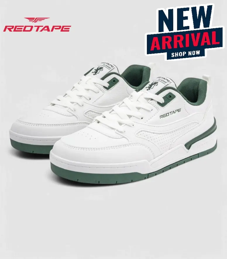 Picture of Redtape/ Red Tape Classic Lifestyle Sneakers White Green RDT 07