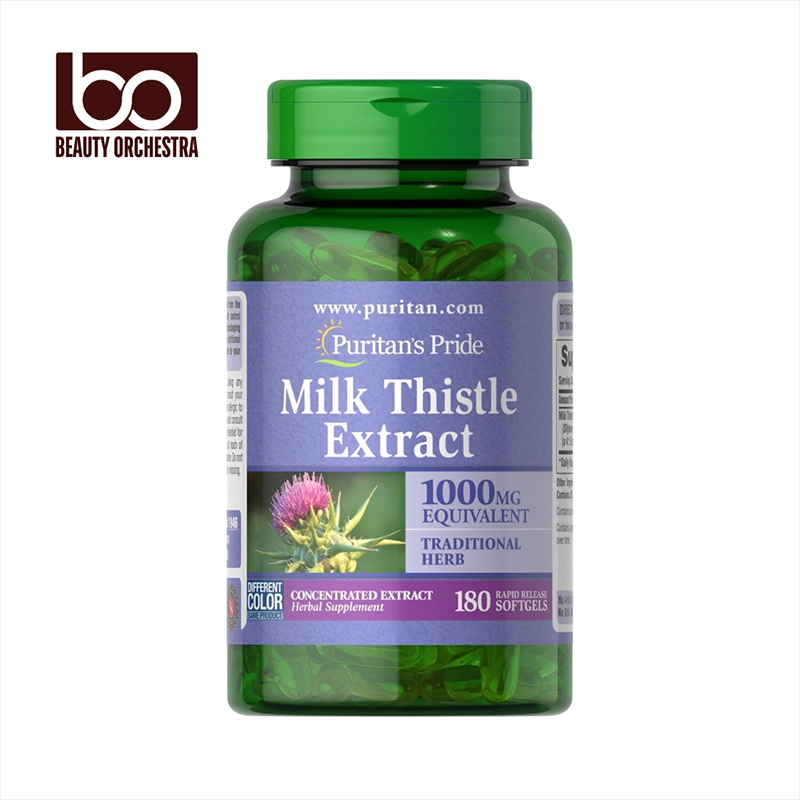 Picture of Puritan's Pride Milk Thistle Extract 1000 mg - 180 Softgels